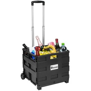 Carrello porta spesa trolley plastica box pieghevole 35kg borsa con 2 ruote nuov - Foto 1 di 6