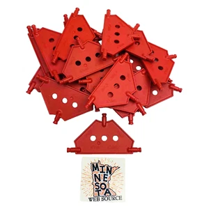20 Knex Red Triangle 3-7/16" Small Panels Base Plate - Standard K'nex Parts - Picture 1 of 2