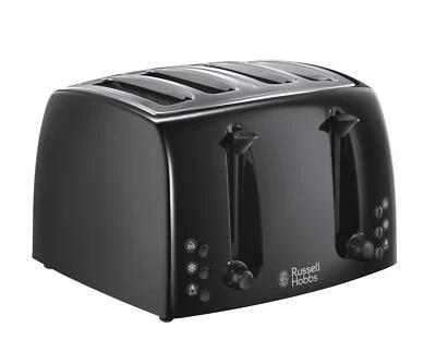 Russell Hobbs, Textures 4 Slice Toaster, Black, 1500W, 21651