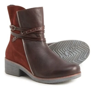 Naot Poet Women's Boots Leather Brown Rust Suede Combo EU Sizes 37 38 41 - Picture 1 of 6