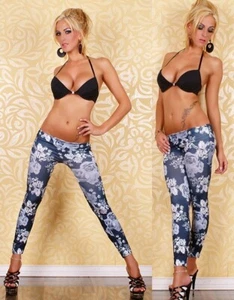 LEGGINGS AJUSTADOS FLORES ELÁSTICAS CLUBBING SEXY PARA DAMA 307  - Imagen 1 de 3