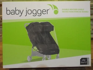 ! BRAND NEW - ORIGINAL WEATHER SHIELD BABY JOGGER CITY TOUR 2 = DOUBLE PUSHCHAIR - Picture 1 of 3