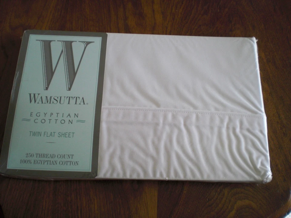 Wamsutta Twin Flat Sheet Egyptian 100 Cotton Powder (LILY) 250 Thread Ct