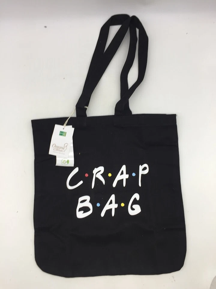 Bolso de Mano Westford Mill Divertido Bolso de Compras de Algodón Divertido Negro Bolso de Mierda para Compradores Foto 1 de 4