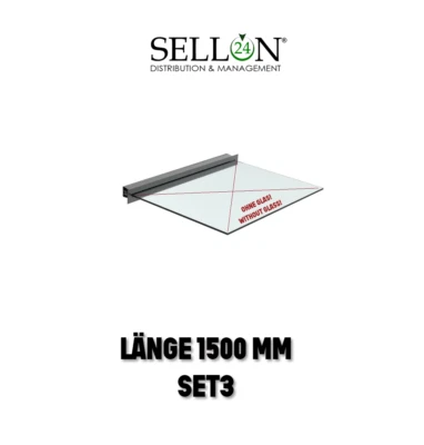 Aluminium Auvent / Marquise Haustürvordach Ral 7016 Maison Porte Toiture 150cm - Photo 1/4