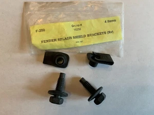 1968 Ford Mustang OEM Correct Fender Splash Shield Brackets(Rr) Fasteners Qty 2 - Bild 1 von 1