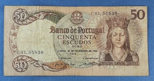 Portugal 1964 - 50 Escudos - (1964-02-28) - P-168a.11 - Estimated Grade F-15 - Picture 1 of 2