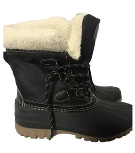 STORM BY COUGAR DUCK BOOTS FLEECE LINED BLACK SZ 8 WOMEN - Picture 1 of 11