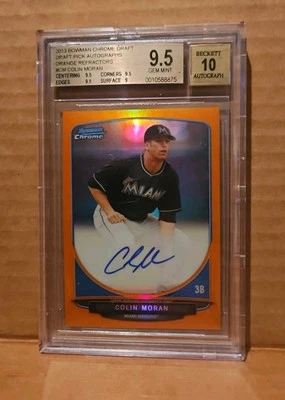2013 Bowman Chrome Colin Moran Orange Refractor Auto Rookie Bgs 9.5 13/25 - Image 1 of 2