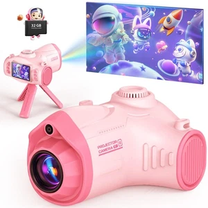 Kinderkamera mit Beamer, Großleinwand 1080P Vedio Selfie Kamera mit Stativ,... - Bild 1 von 8