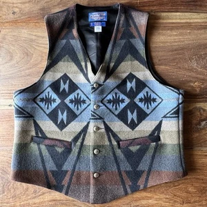 Vintage Pendleton High Grade Western Wear Wool Vest Southwestern Mens Large USA - Picture 1 of 8