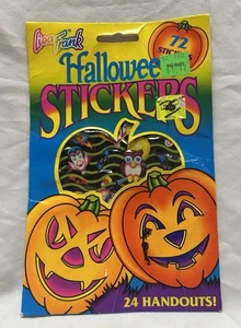 Adesivo vintage Lisa Frank HALLOWEEN tote sigillato in fabbrica gatti fantasmi caramelle - Foto 1 di 3