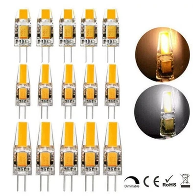 10x G4  LED COB 3W 6W 8W nicht dimmbar klar=Halogen Lampe warme Licht AC/DC 12V - Bild 1 von 4