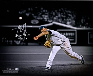 CC Sabathia New York Yankees Signed 16x20 3000th Strikeout Photo w/3000th K Insc - Picture 1 of 1