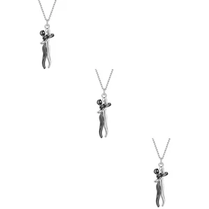  3 Pcs Chain For Couples Necklace Valentines Day Pendant Meaningful - Picture 1 of 12