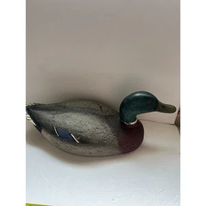 Duck Decoy Mallard Cork VTG Glass Eye Life Size OBO - Picture 1 of 9