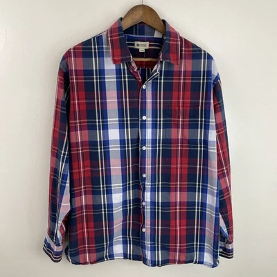 Haggar Shirt Mens XL Multicolor Plaid Long Sleeve Button Up 100% Cotton - Image 1 of 4