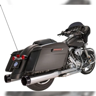 S&S Cycle 5500623 MK45 4 1/2 pulgadas Performance Slip-ons-Chrome con negro/mecanizado Foto 1 de 4