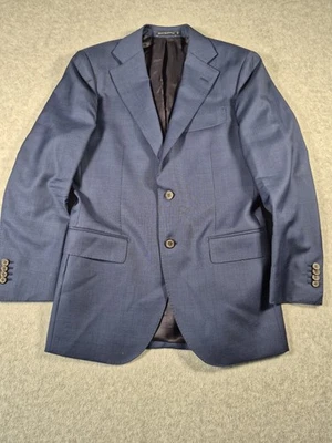 SUITSUPPLY Hombre Lazio Traje Chaqueta Blazer Lana Pura Azul Talla 38R Foto 1 de 4
