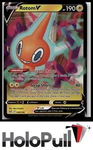 SWSH11: Lost Origin Rotom V #058/196 Ultra Rare - Picture 1 of 2