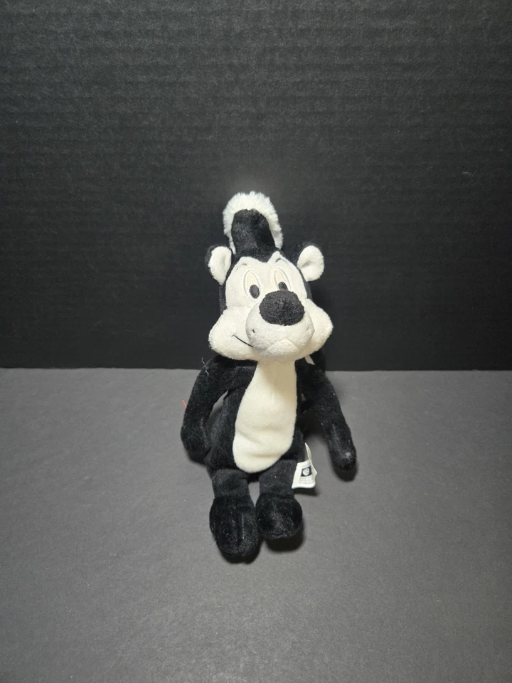 Bolso de felpa vintage 1998 Warner Bros Studio Looney Tunes Pepe Le Pew 8" etiquetas Foto 1 de 4