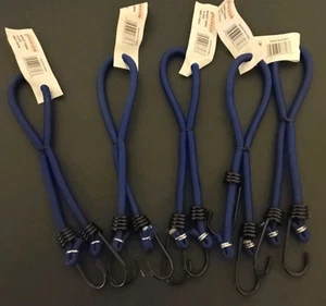 Juego de 5 cordones elásticos Erickson de 18 pulgadas azules con ganchos negros - Imagen 1 de 5