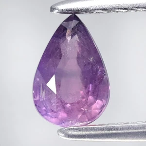 π 0.56ct 6x4mm Pear Natural Pinkish Purple Sapphire - Heated, Winza Gemstone - Picture 1 of 4