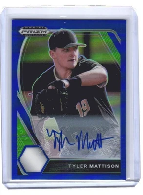 2021 Tyler Mattison Prizm Draft Blue Prizm Auto RC 74/99 #PDP104 (H2159) - Image 1 of 2