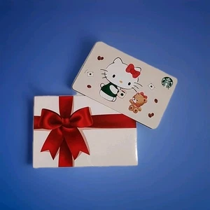 2025 Starbucks Hello Kitty Gift Card + Busta (Edizione Limitata) No Balance Card  - Foto 1 di 6