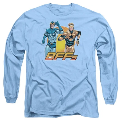 Jla Booster Beetle Bff Mens Long Sleeve Shirt Carolina Blue Officially Licensed - Image 1 of 3