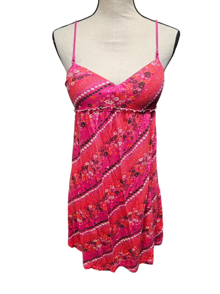 Vestido Y2K Energie Babydoll Floral Sin Mangas Talla M Oscuro Bloomcore Hada Grunge Foto 1 de 4