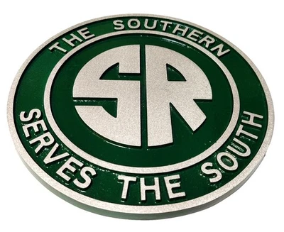 🔥 Placa de señalización de ferrocarril Southern Railway Herald de aluminio fundido Foto 1 de 2