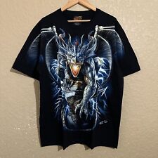 Thunder Dragon Devil Evil All Over Print T-Shirt XL Black Rock Chang HD