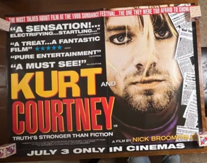 ROLLED KURT & COURTNEY 1998 MOVIE POSTER 29x39 COURTNEY LOVE, KURT COBAIN - Picture 1 of 1