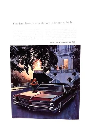  Pontiac Wide Track Bonneville 1966 2 puertas techo rígido anuncio impreso Tiger Foto 1 de 2