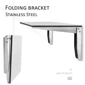 Stainless Steel Folding Brackets Wall Mount Bracket Uplift Folding Shelf Bracket - Picture 1 of 7
