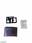 Men's Society Brown Leather Wallet Multi Tool