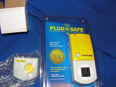 Plug & Safe PS8 Home Motion Sensor with RX6 Siren-Yellow- NEW - Image 1 of 3