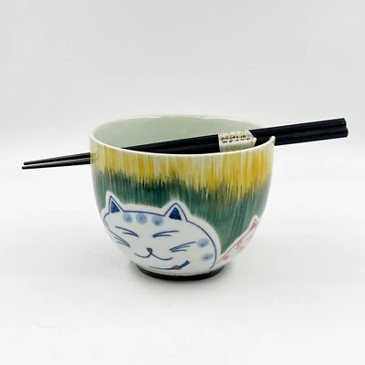 5" Japanese Ramen Udon Noodle Bowl with Chapsitcks, Animal - Изображение 1 из 4