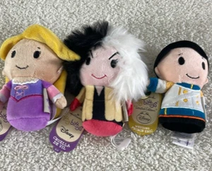 Hallmark Itty Bittys Disney Preince Eric Rapunzel & Cruella De Vil New Set Of 3 - Picture 1 of 11