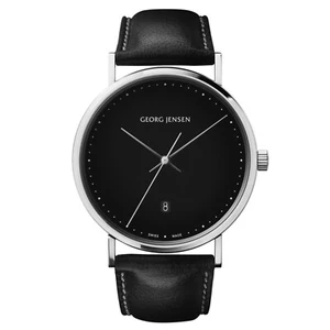 Georg Jensen. Wrist Watch 41mm - Black - Henning Koppel - HK303. - Picture 1 of 1