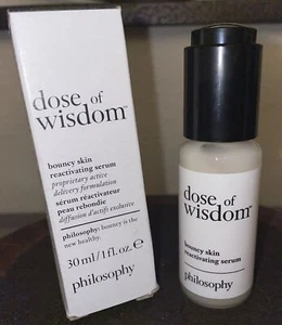 Dose Of Wisdom, Bouncy Skin Reactivating Serum by Philosophy, 1 oz NIB - Picture 1 of 7