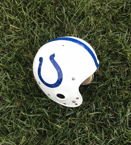1970 BALTIMORE COLTS FULL SIZE RIDDELL TK SUSPENSION HELMET - RARE UNDRILLED Cover