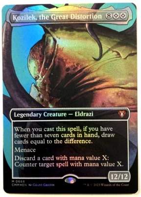 MTG Kozilek, the Great Distortion BORDERLESS FOIL Commander Masters 668 NM - Image 1 of 4