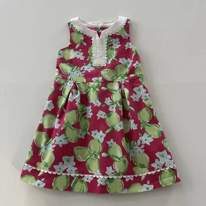 Janie and Jack Girls 4 Pink Green Party Dress - Picture 1 of 8