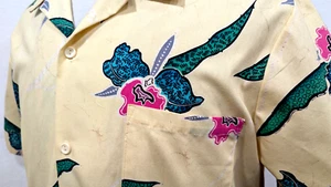 Vtg 80s JORDACHE Men's M Hawaiian Aloha FLORAL Camp Shirt USA MADE ~ VEUC! * - Picture 1 of 10