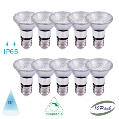 10 Pack PAR20 Led Spot Light Bulb E26 E27 9W 110V 220V Waterproof Dimmable 38° - Image 1 of 4