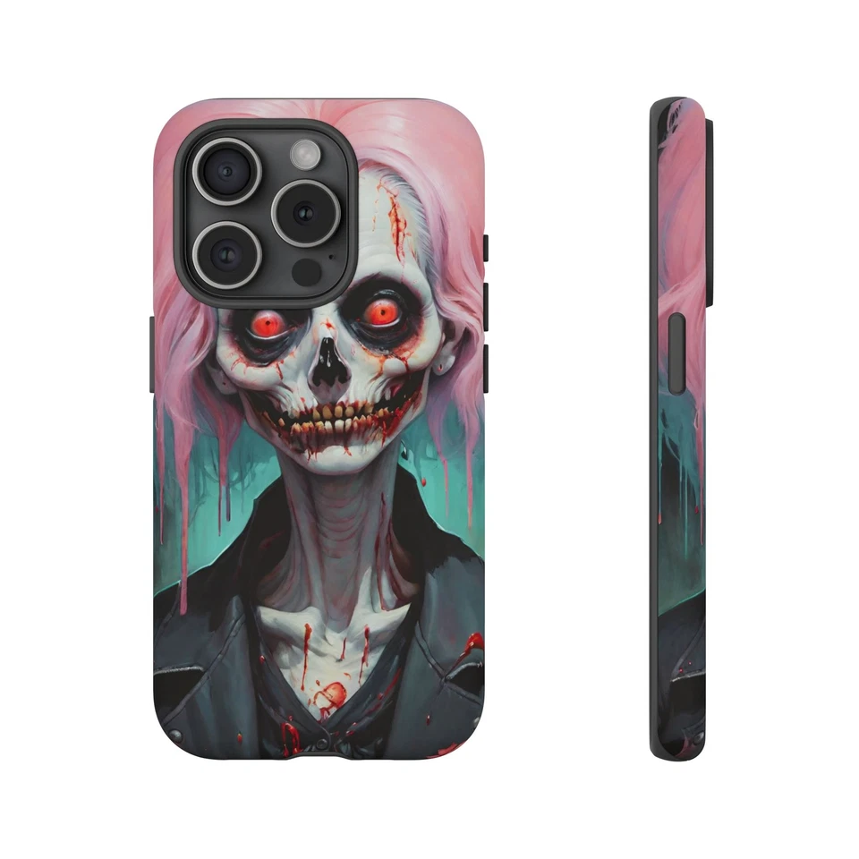 Pastel Horror Zombie Skeleton Tough Cases, Custom Personalized Phone Covers - Image 1 of 1
