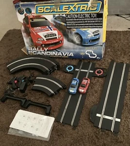 Hornby Scalextric 1:32 Scale Rally Scandinavia Norway V  Sweden Complete Set - Picture 1 of 18