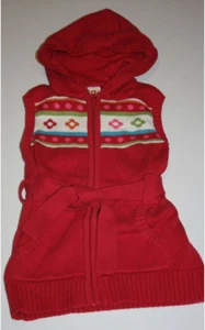 Gymboree WINTER CHEER Red Fair Isle Tie Waist Sweater Vest M 7 8 NEW - Picture 1 of 2